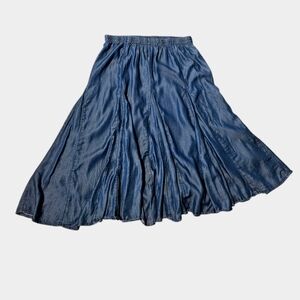 Multiples Indigo Maxi Blue Skirt Size XL